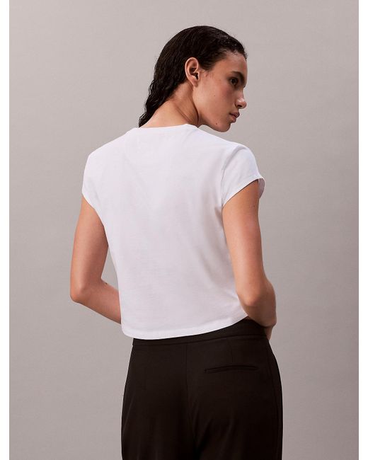 Calvin Klein White Classic Kate Baby Tee