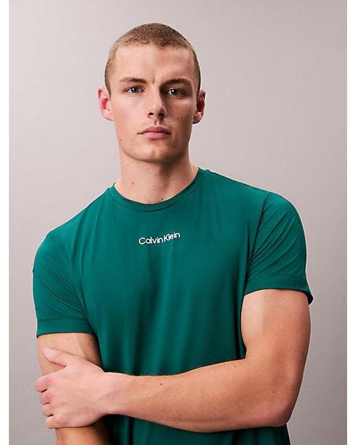Calvin Klein Green Sport Breathable Quick Dry Gym T-Shirt for men