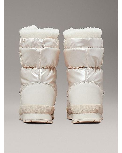 Calvin Klein Gray Jeans Pearlised Teddy Snowboots