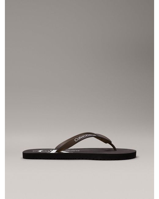 Calvin Klein Gray Flip Flops for men