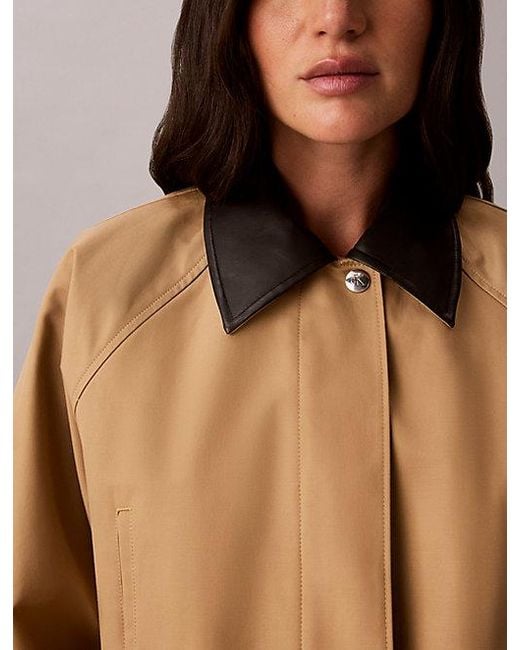 Calvin Klein Brown Jeans Cotton Blend Twill Utility Jacket