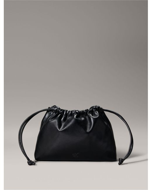 Calvin Klein Black Drawstring Crossbody Bag