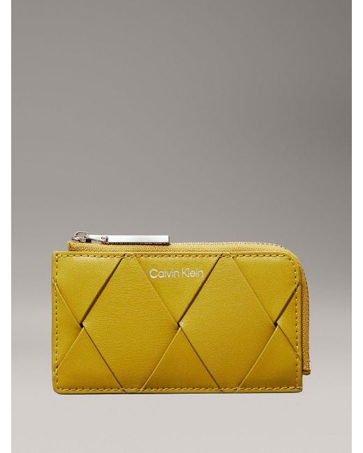 Portafoglio Con Porta Carte Intessuto di Calvin Klein in Yellow