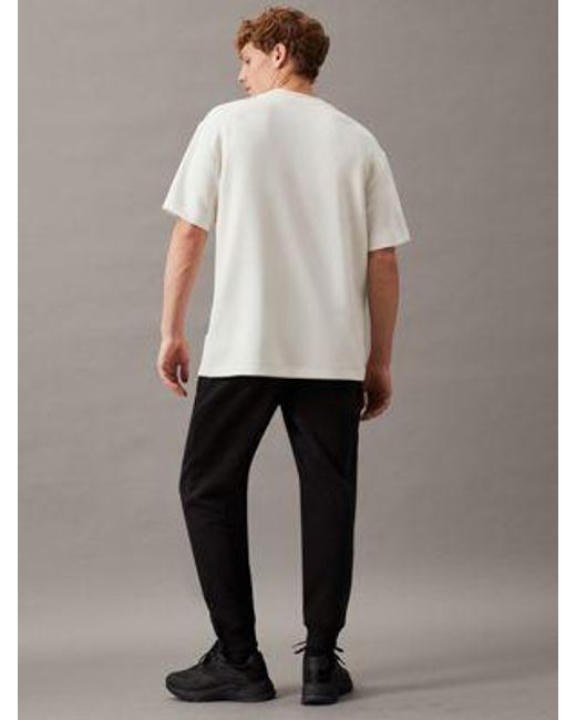 Calvin Klein Monogramm-Jogginghose aus Fleece in Black für Herren
