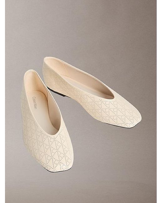 Calvin Klein Multicolor Liliana Leather Logo Ballerinas