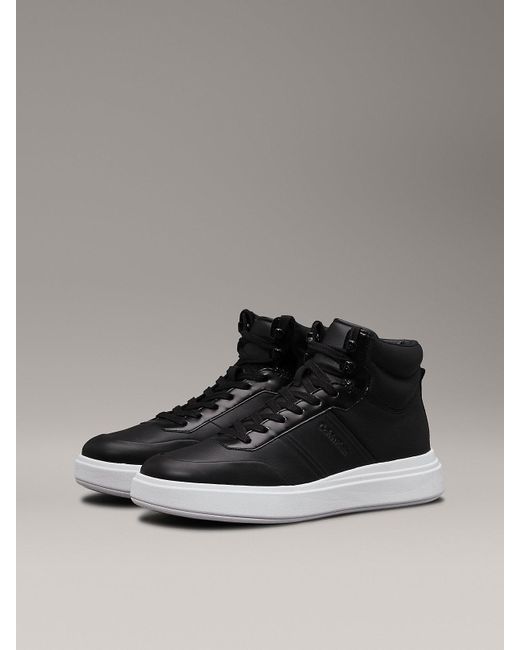 Calvin Klein Multicolor Leather High-Top Trainers for men