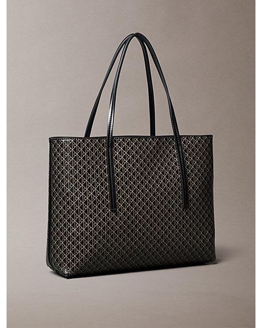 Calvin Klein Gray Kleiner Shopper Mit Täschchen Und Durchgehendem Monogramm-Logo