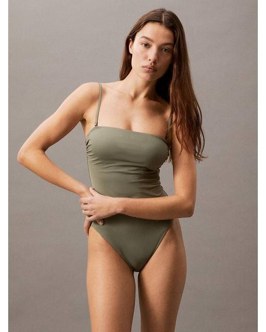Calvin Klein Brown Bandeau Swimsuit