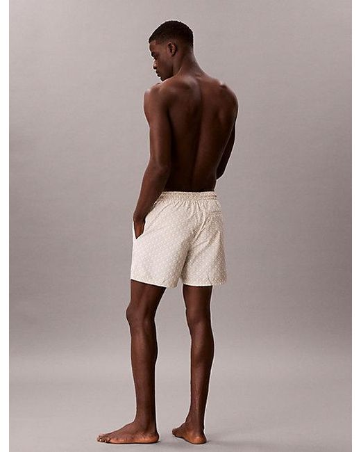 Calvin Klein Brown Medium Drawstring Swim Shorts Essentials for men