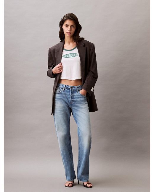 Maglietta Per Neonati Logo Graphic di Calvin Klein in Gray