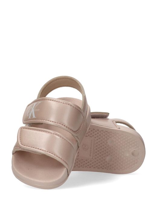 Calvin Klein Pink Toddlers Signature Velcro Sandals