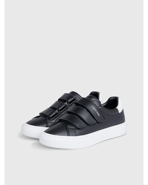 Calvin Klein Blue Leather Velcro Trainers