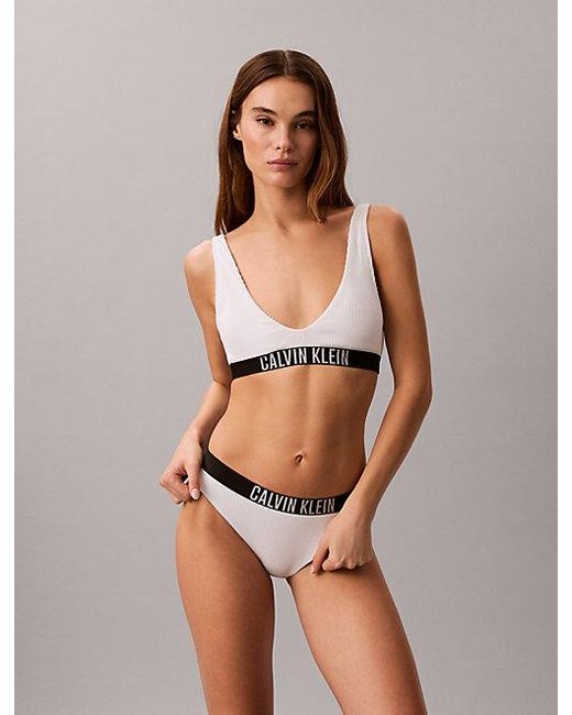 Calvin Klein White Bikini Bottoms Intense Power