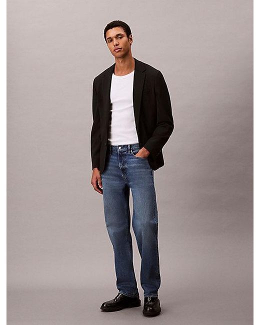 Calvin Klein Blue Standard Straight Jeans for men
