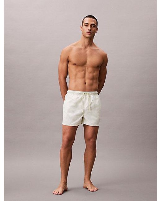 Calvin Klein Multicolor Short Drawstring Swim Shorts Ck Monogram for men