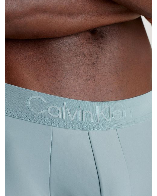 Calvin Klein Blue Low Rise Trunks - Ck Black for men