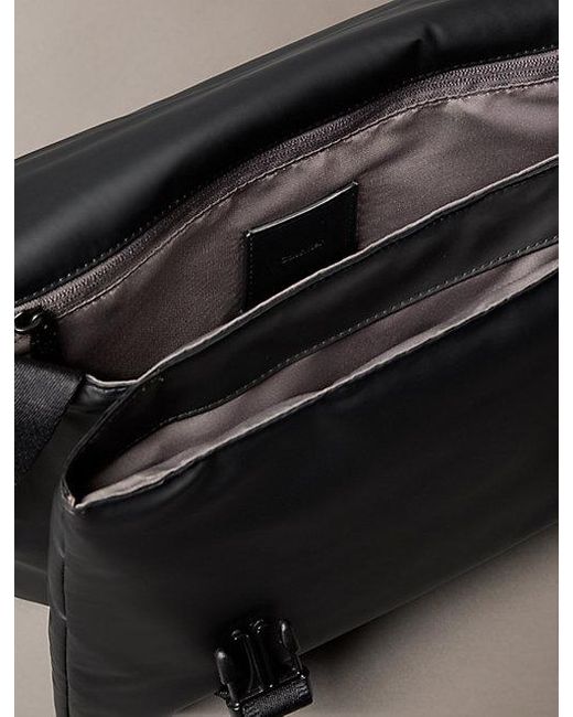 Calvin Klein Gray Puffer Utility Messenger Bag for men
