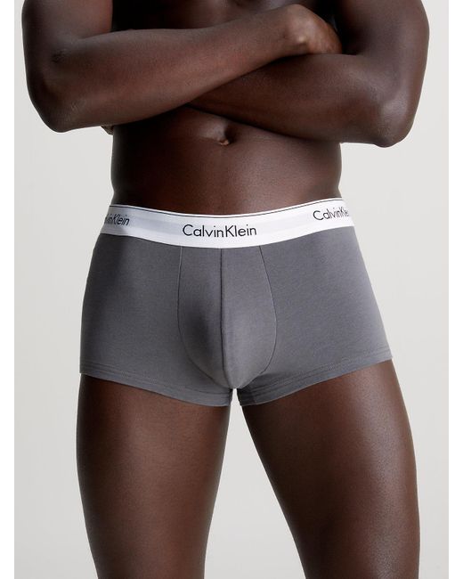 Lot de 3 boxers taille basse - Modern Cotton Calvin Klein pour homme en coloris Gray