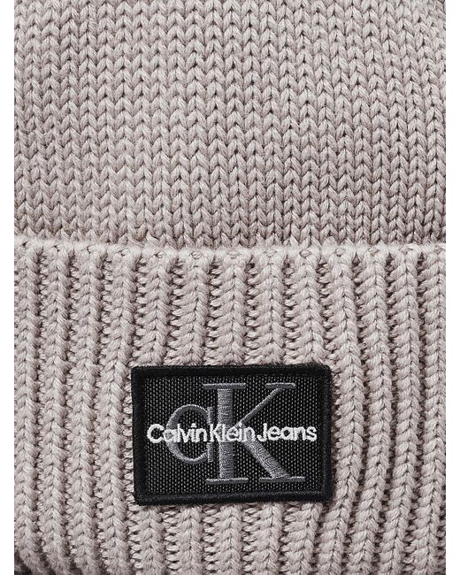 Calvin Klein Gray Knit Beanie