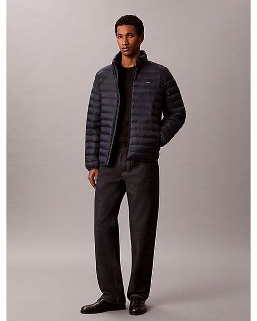 Calvin Klein Blue Lightweight Puffer Jacket for men