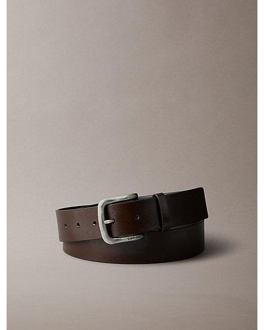 Calvin Klein Multicolor Round Buckle Tumbled Belt for men