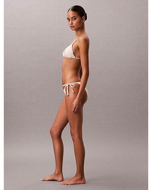 Calvin Klein Brown Triangle Bikini Top Ck Essentials