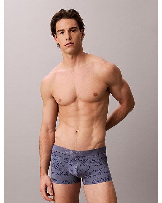 Calvin Klein Blue Low Rise Trunks Ck for men