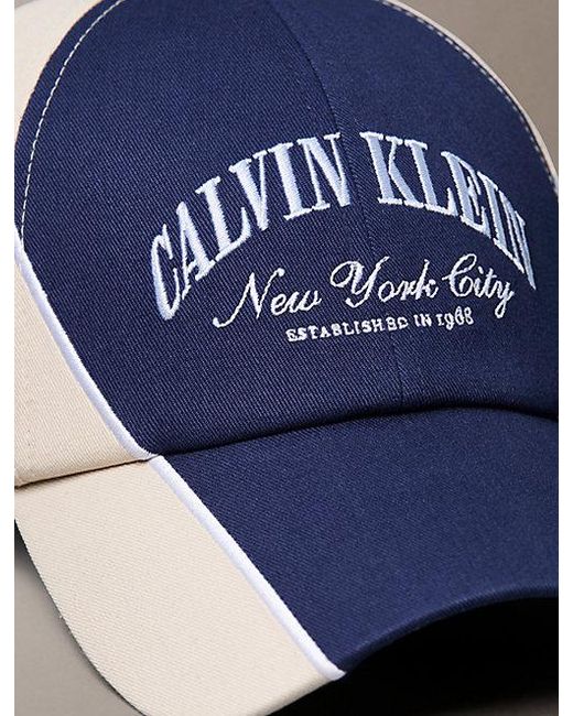 Calvin Klein Blue Heritage Crest Dual Tone Baseball Cap for men