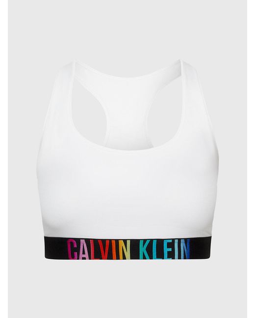 Calvin Klein White Plus Size Bralette - Intense Power Pride