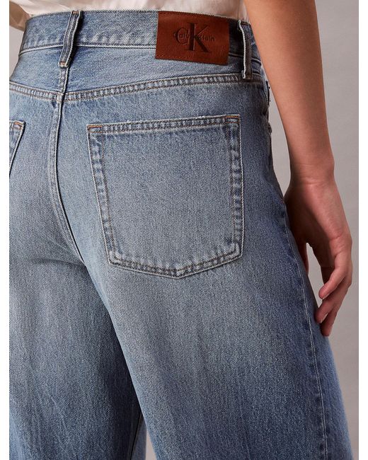 Calvin Klein Blue Low Rise Baggy Jeans