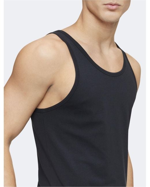 Calvin Klein Black Modern Cotton Stretch 3-pack Tank Top for men