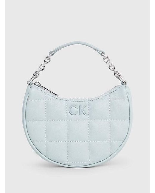 Calvin Klein Blue Gesteppte Mini-Handtasche