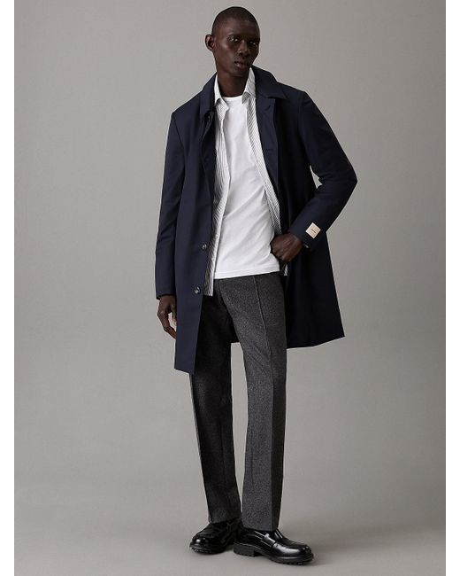 Pantalon Droit En Laine Melton Calvin Klein pour homme en coloris Multicolor