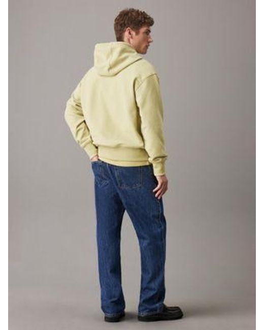 Sudadera con capucha de felpa de algodón Calvin Klein de hombre de color Green