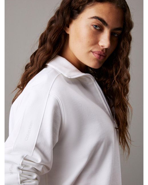 Calvin Klein White Fleece Sweatshirt