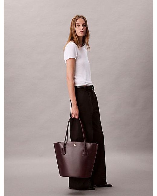 Calvin Klein Tote Bag Met Monogramlogo-Hardware in het Multicolor
