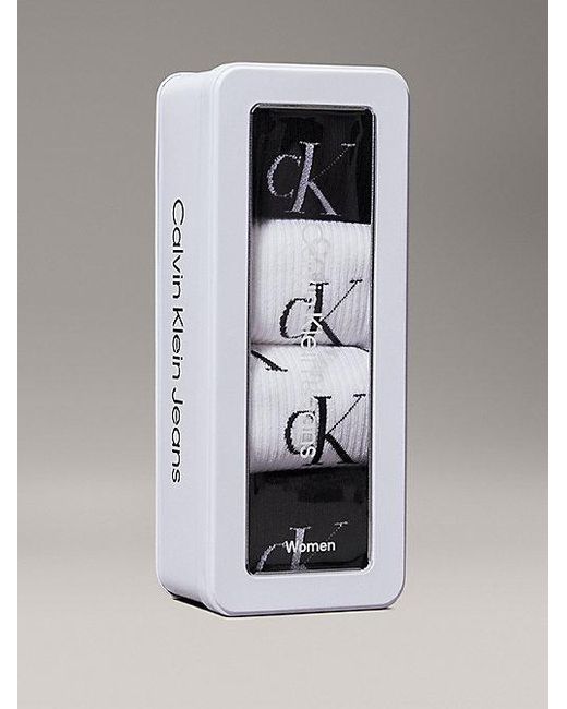 Pack de 4 pares de calcetines de deporte en set de regalo Calvin Klein de color Black