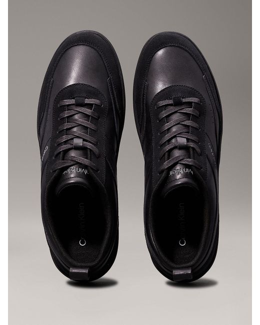 Calvin Klein Gray Leather Trainers for men