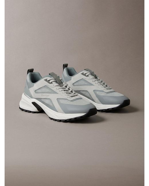 Calvin Klein Metallic Knit Mesh Runner Trainers for men