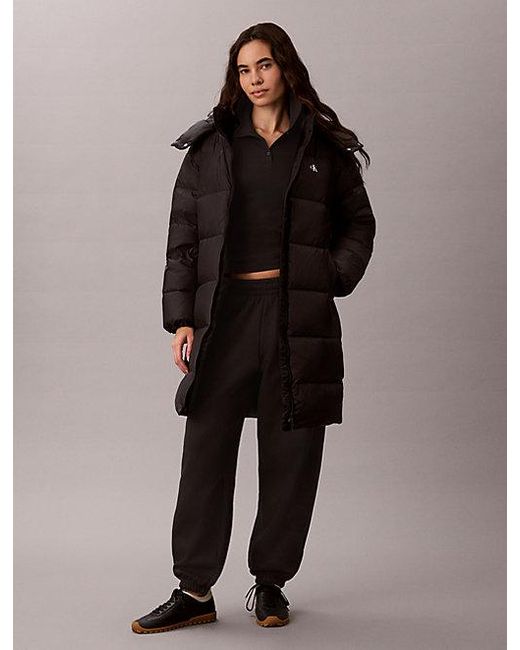 Calvin Klein Black Jeans Long Puffer Jacket