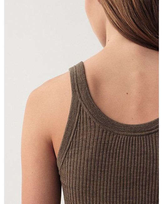 Calvin Klein Red Ella Ribbed Tank Top
