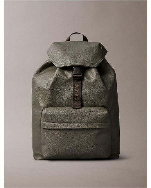 Calvin Klein Gray All Day Flap Backpack for men