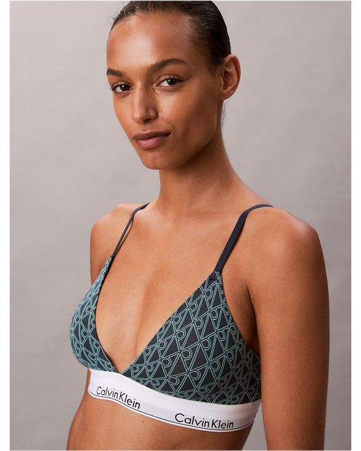 Calvin Klein Multicolor Icon Cotton Modal Lightly Lined Triangle Bralette