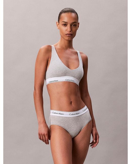 Calvin Klein White Unlined Triangle Bralette