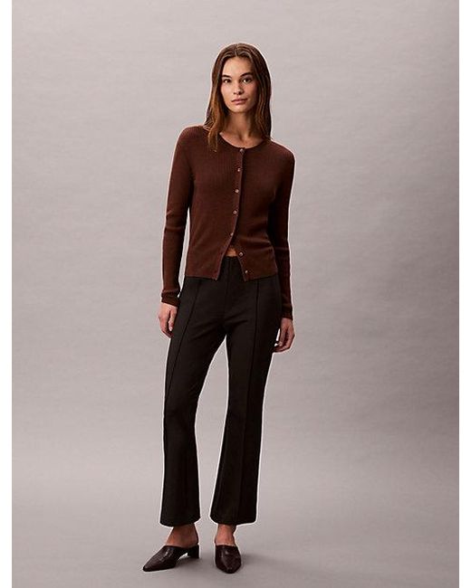Calvin Klein Broek Met Uitlopende Panden in het Brown