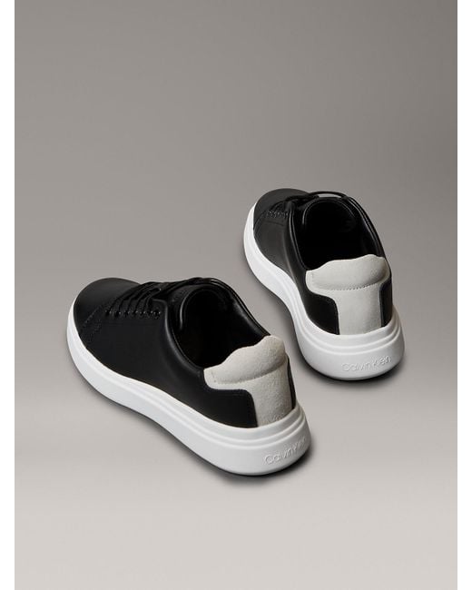Baskets En Cuir Calvin Klein en coloris Gray