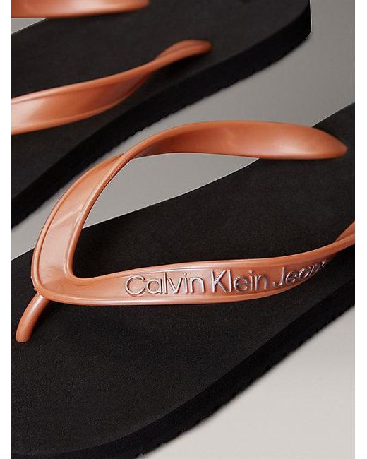 Calvin Klein Gray Flip-Flops