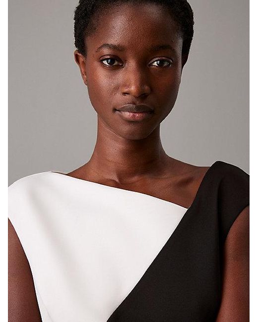 Calvin Klein Gray Slim Colourblock Dress