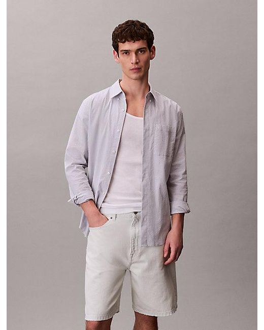 Calvin Klein Purple Jeans 90S Relaxed Denim Shorts for men