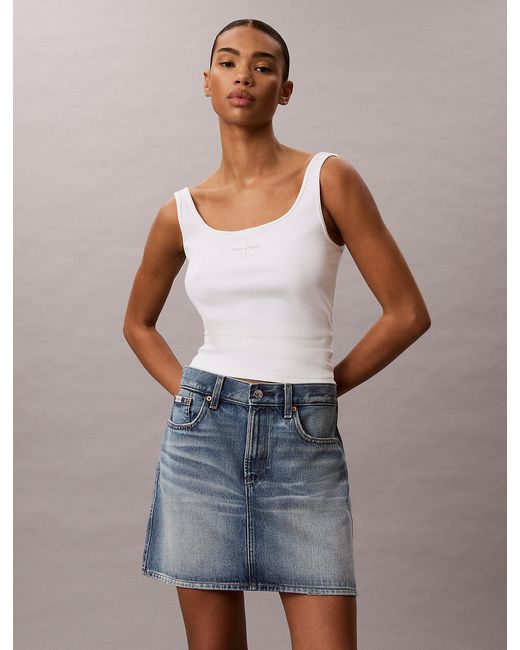 Calvin Klein Multicolor Slim Ribbed Cotton Tank Top